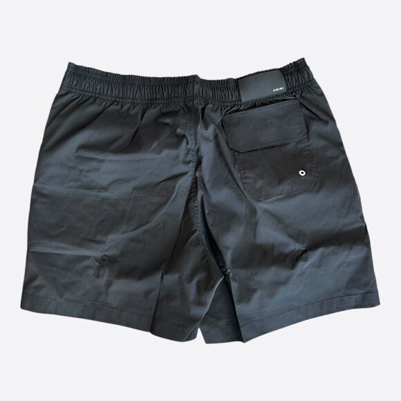 Amiri Black & White Stack Logo Swimshorts - Picture 2 of 4